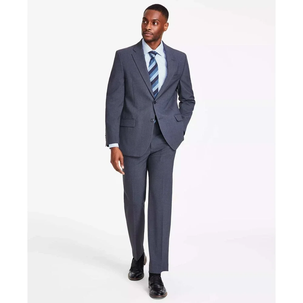 Nautica 2 Piece Suit Mens Chest 36R Pants‎ 30Wx30L Charcoal Modern Fit NWT